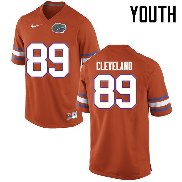 Florida Gators Youth #89 Tyrie Cleveland College Football Jersey Orange